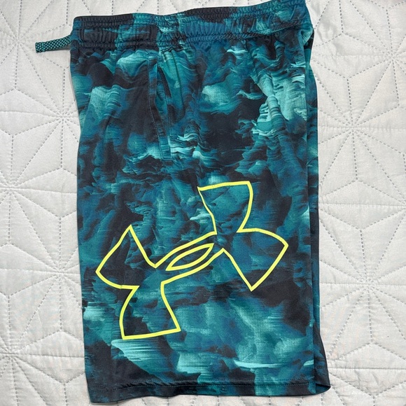 Under Armour Teal and Black Athletic Shorts - Picture 2 of 5